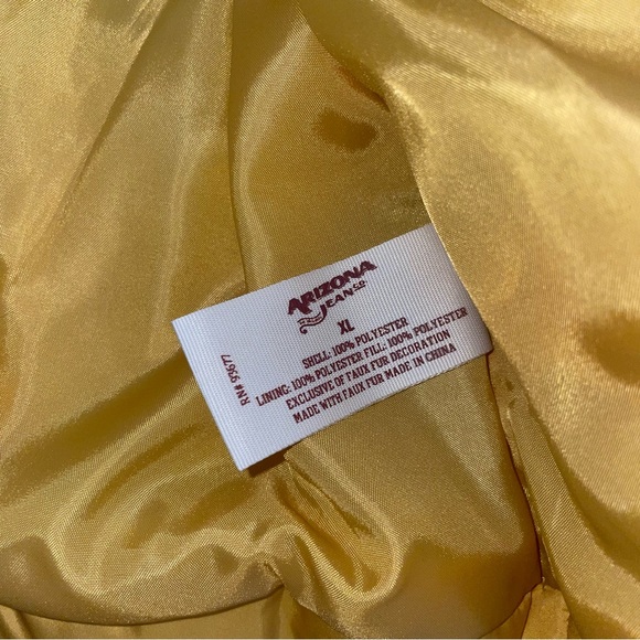 Arizona Jeans Puffer Coat Yellow & Red Duo XL - Picture 7 of 9